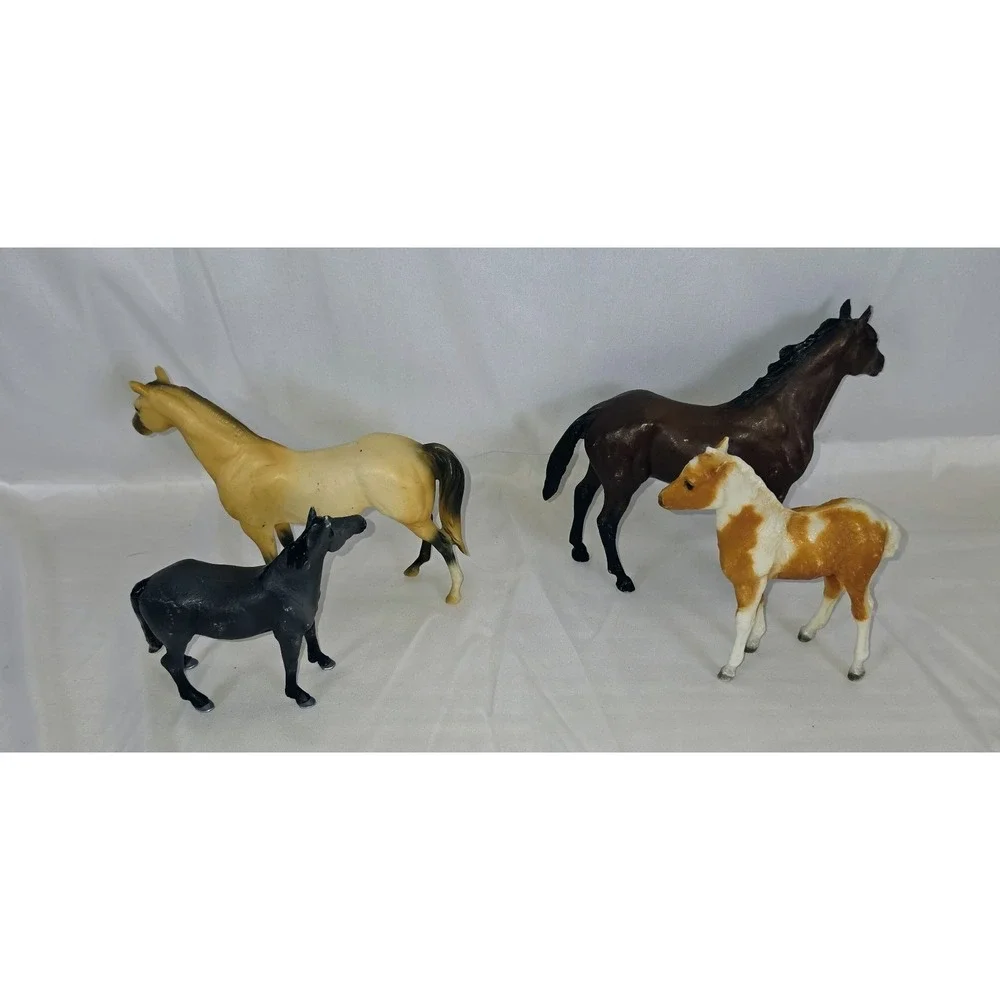 Vintage Model Horse Lot of 4 - Breyer & Schleich Horses - Buckskin, Stormy Foal